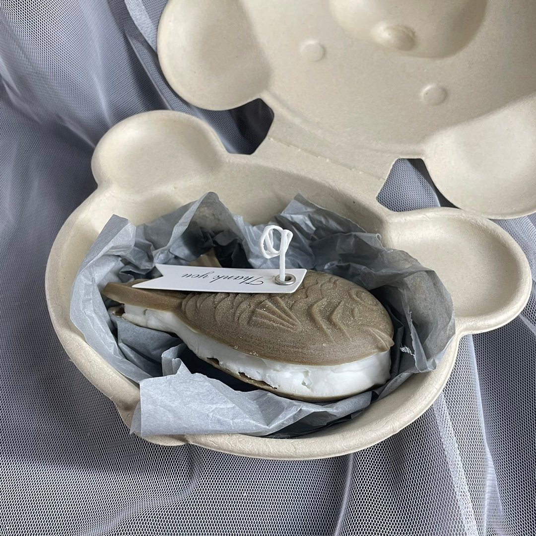 【手工制作】鲷鱼烧冰淇淋/造型蜡烛 - 蜡烛/烛台 - 蜡 咖啡色
