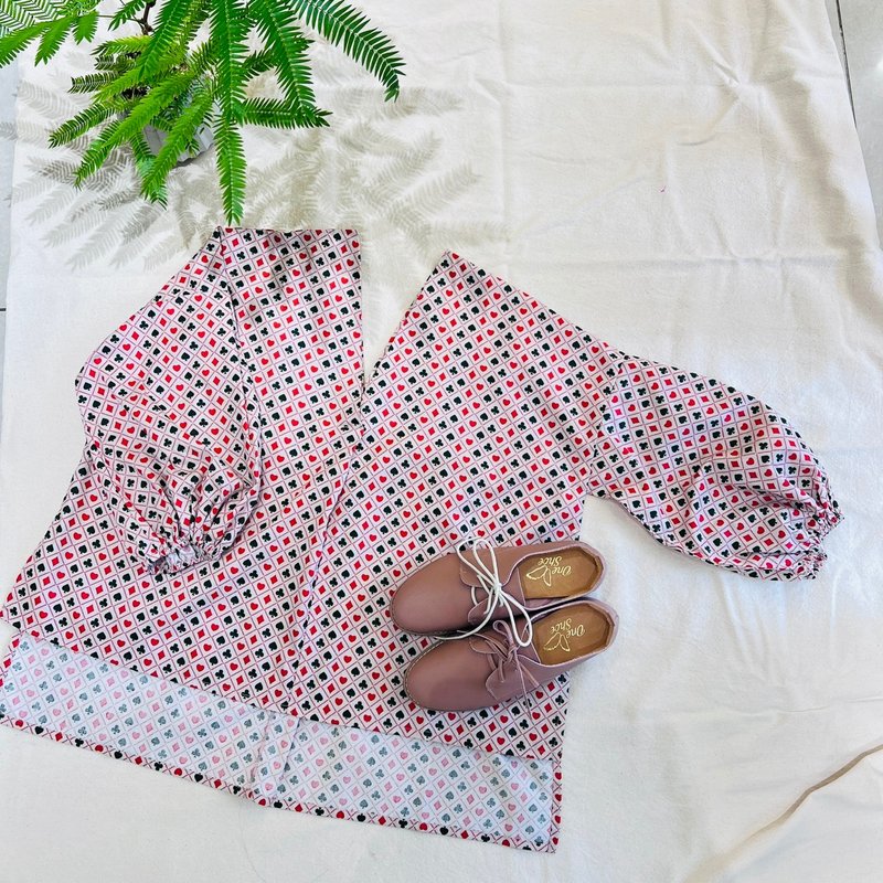 【一套穿搭】限时福袋商品 衣鞋一次购足 洛芬牛津鞋 皮特小泡袖 - 女装上衣 - 其他材质 