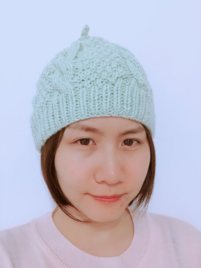 小葫芦  意大利双线开斯米 - 帽子 - 羊毛 绿色