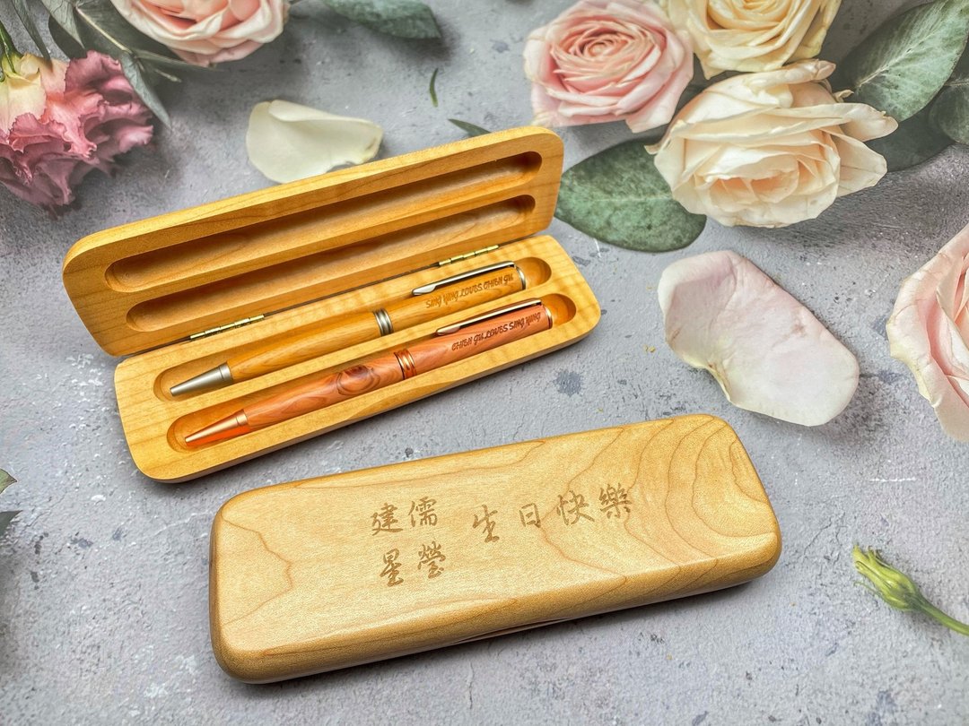 对笔 台湾桧木台湾龙柏 圆珠笔  情人节礼物 生日礼物 - 圆珠笔/中性笔 - 木头 咖啡色