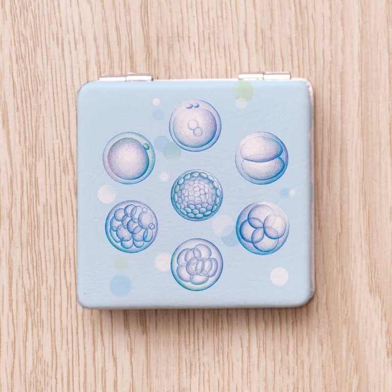 生命的奥妙双面镜/掌中镜/随身镜 生命科学 受精卵 细胞 胚胎 - 彩妆刷具/镜子/梳子 - 人造皮革 