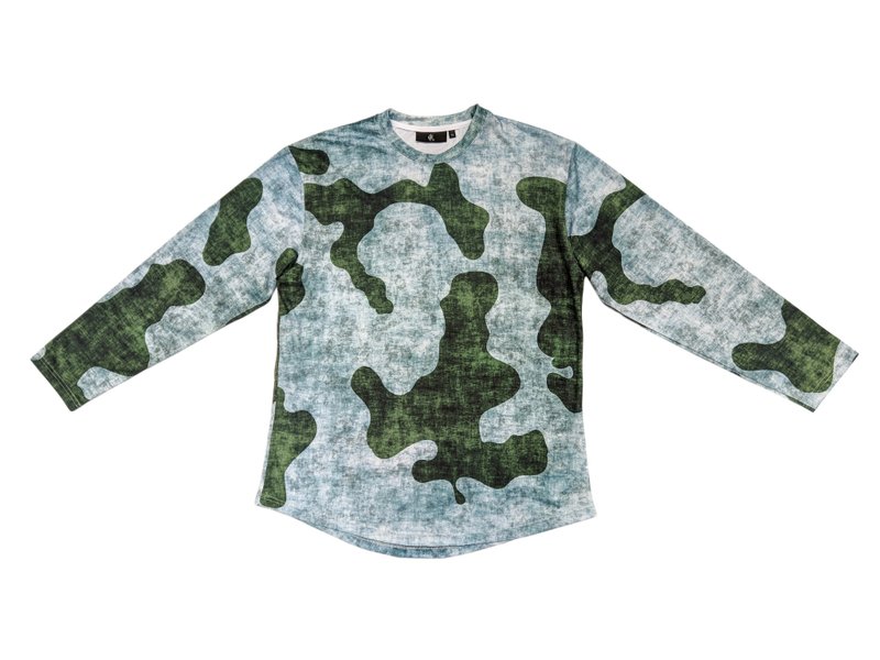 壕沟战 机能长袖 - 男装上衣/T 恤 - 聚酯纤维 绿色