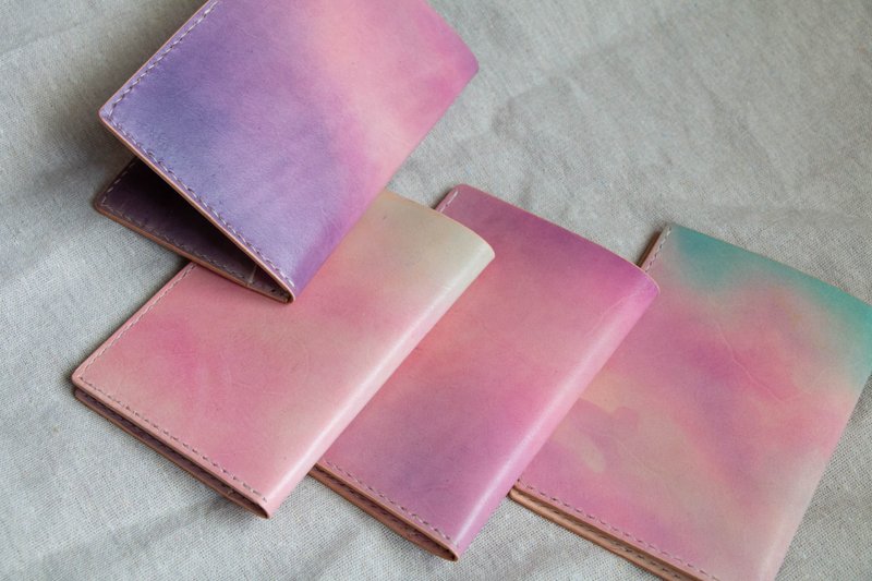 做了套子才发现护照过期了 I 护照套 手工 手染 植鞣革牛皮 定制 - 护照夹/护照套 - 真皮 粉红色
