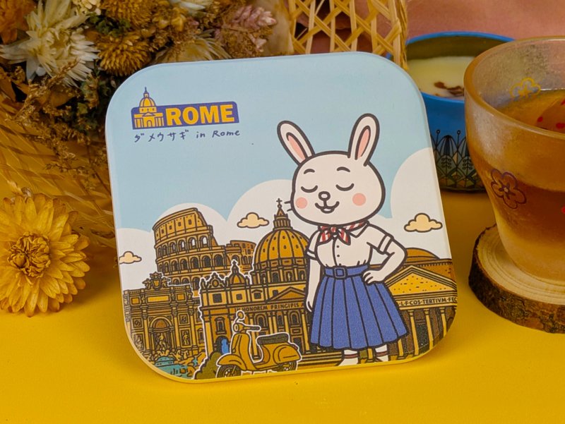 陶瓷杯垫【废兔 in Rome】 - 杯垫 - 陶 