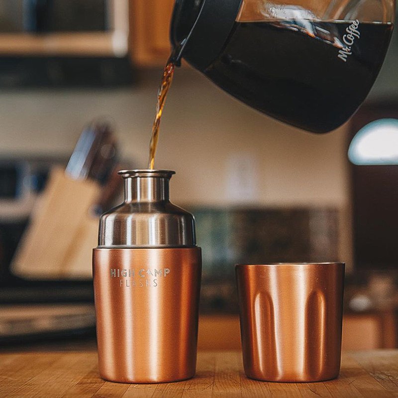 High Camp Flasks-1129 Firelight 375 Flask 酒瓶组 / 古铜色 - 酒杯/酒器 - 不锈钢 咖啡色