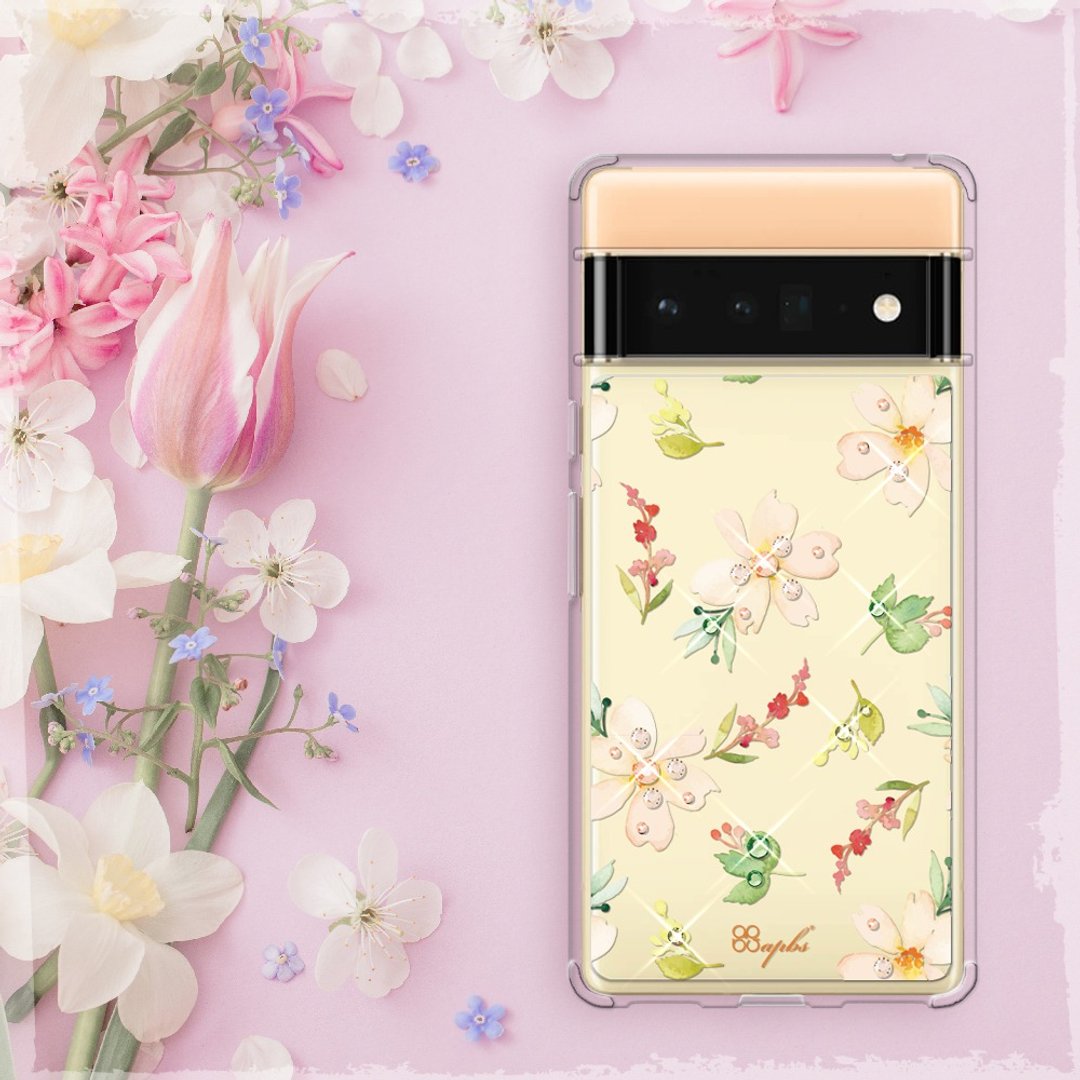 Google Pixel 6全系列 轻薄军规防摔彩钻手机壳-小清新-樱花 - 手机壳/手机套 - 其他材质 多色