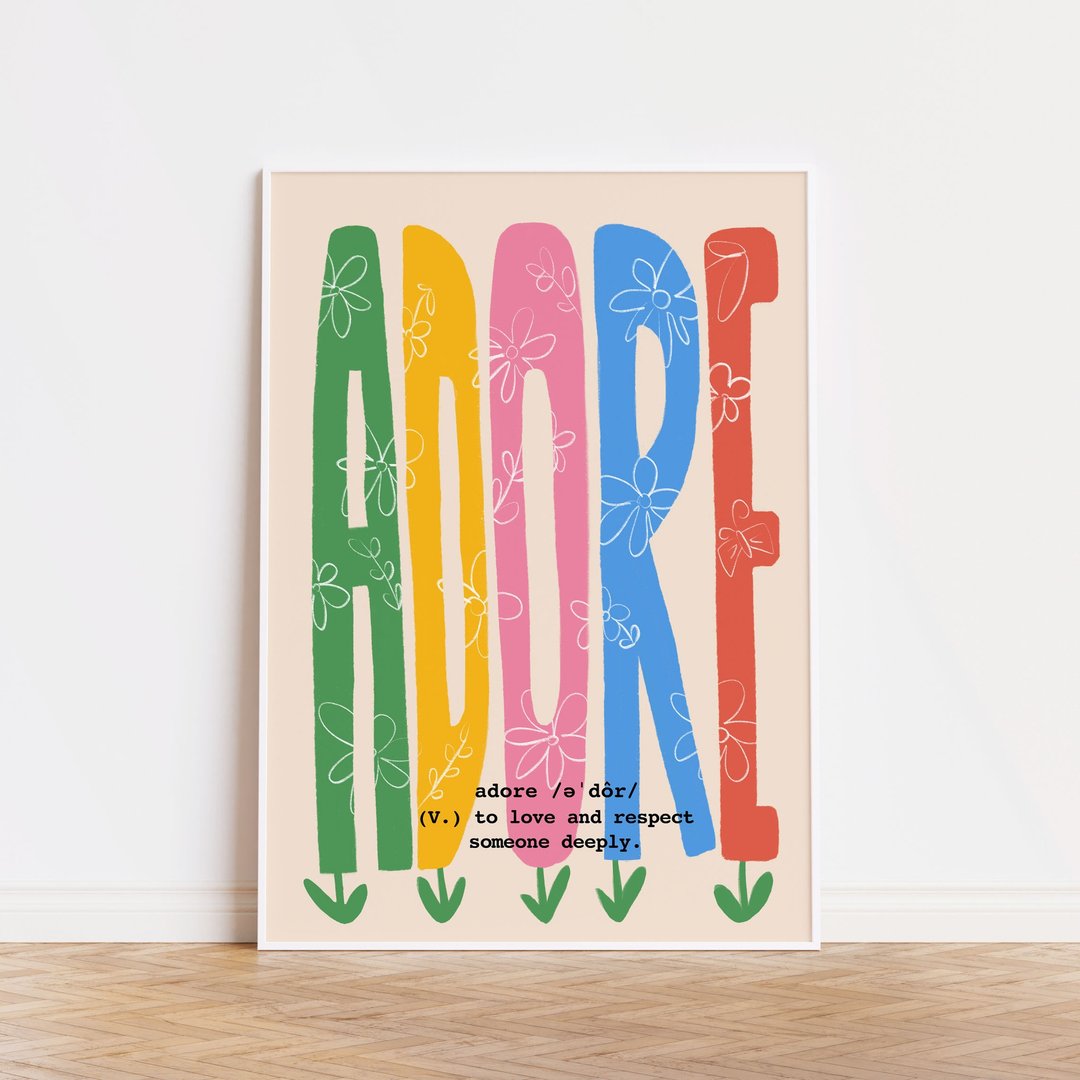 艺术印刷品/ ADORE / 插画海报 A3,A2 - 海报/装饰画/版画 - 纸 粉红色