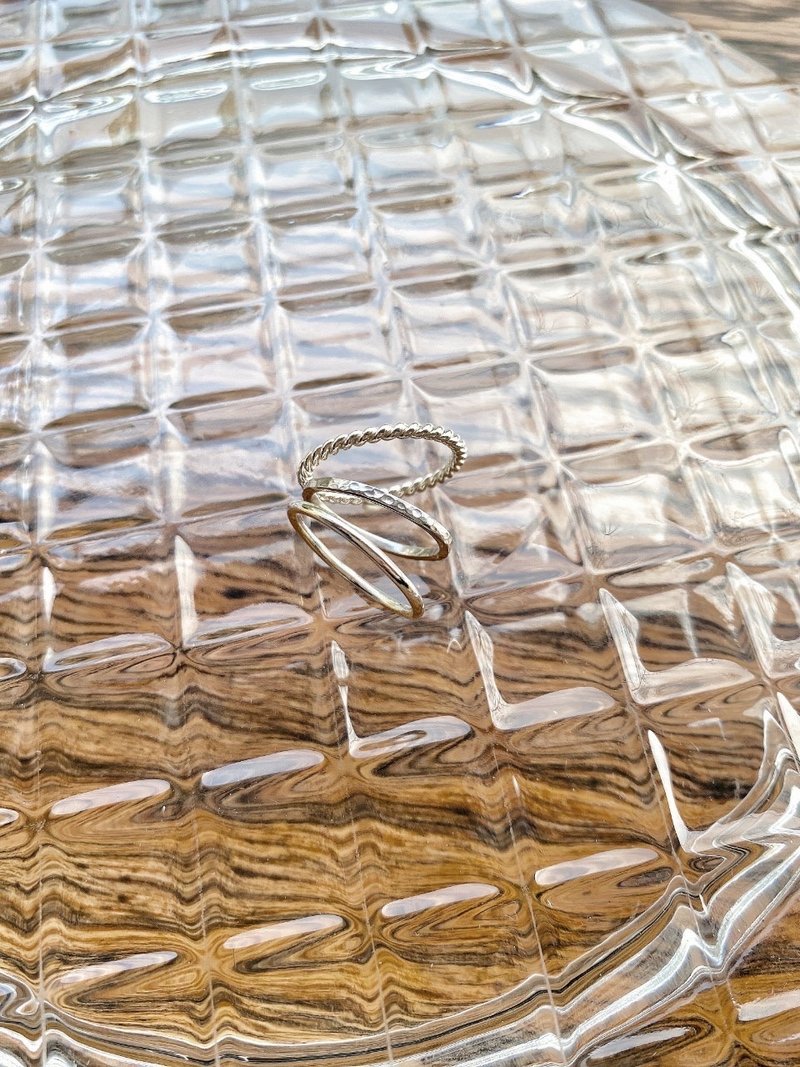 订制-三件组银戒 Triple - 戒指 - 纯银 