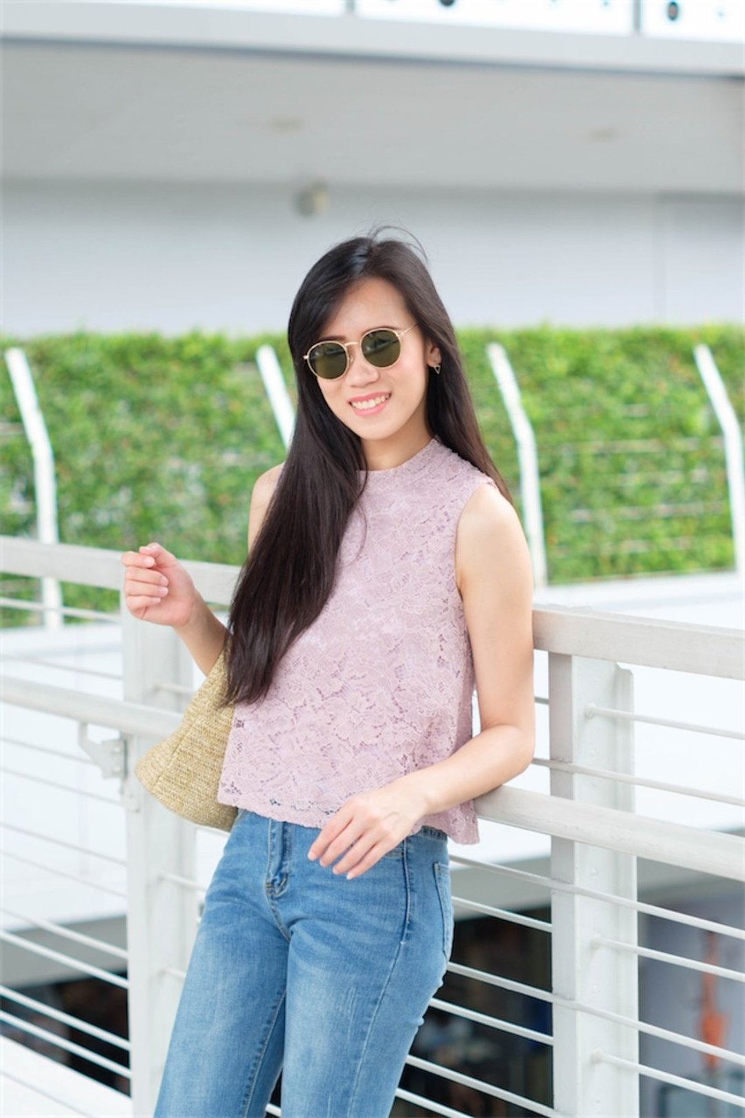 Lilac lace top - 女装上衣 - 其他材质 紫色