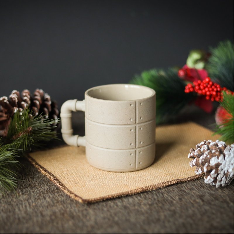 清水模马克杯 350ml - 咖啡杯/马克杯 - 陶 灰色