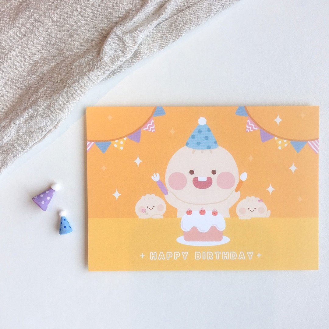 生日派对 / 明信片 - 卡片/明信片 - 纸 多色