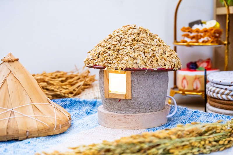 【不纸是这样艺术工坊】稻影微光-米仓环保小夜灯 手作材料包 - 其他 - 纸 