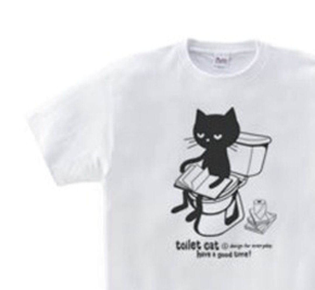 [Resale] toilet and the cat WS ~ WM • S ~ XL T-shirt order product] - 中性连帽卫衣/T 恤 - 棉．麻 白色