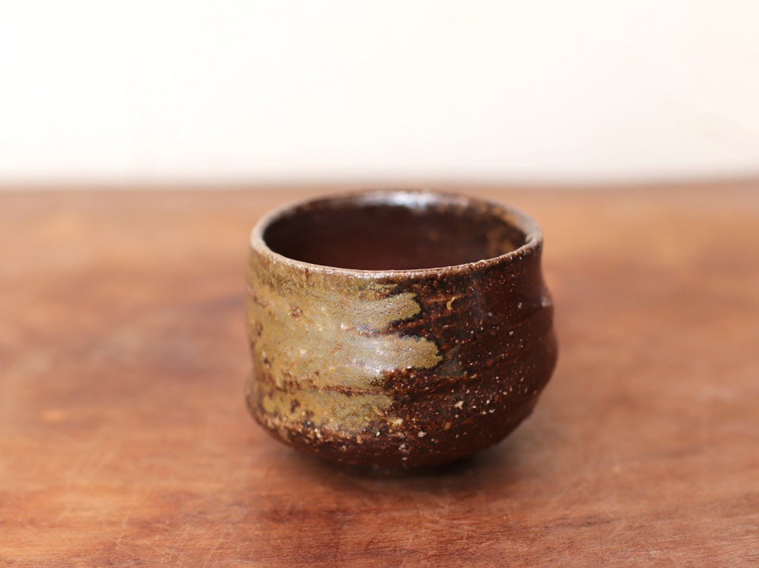 Bizen ware sake cup gi-284 - 酒杯/酒器 - 陶 咖啡色