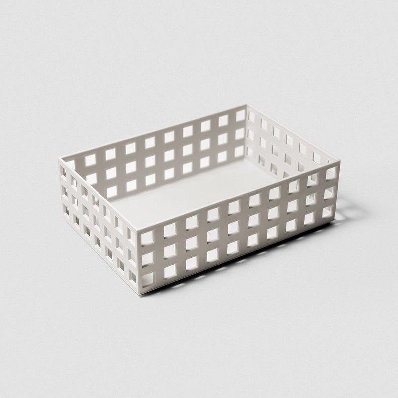 多件优惠-积木系列收纳篮 L20.8xW13.9xH6.7cm 台湾制 G10071F - 收纳用品 - 塑料 白色