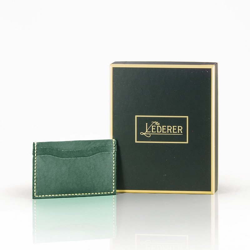 Double 4 双面卡片套 | 手缝皮革完成品 | BSP032 - 皮件 - 真皮 绿色