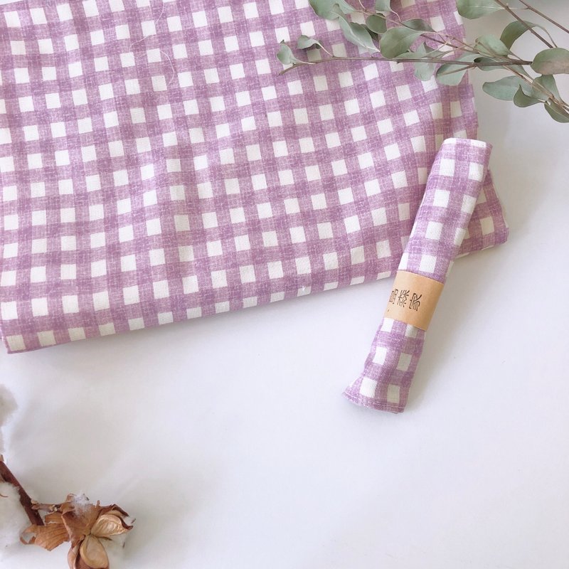 岛森家 / 方巾 / 手帕 / 纱布巾 / 格纹系列 - 手帕/方巾 - 棉．麻 多色