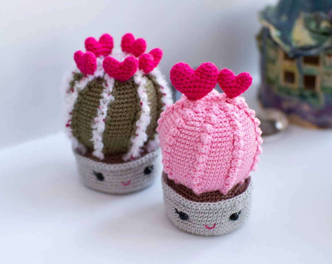 DIGITAL Download Heart cactus Crochet pattern Amigurumi pdf - 手工艺教程/工具书 - 其他材质 