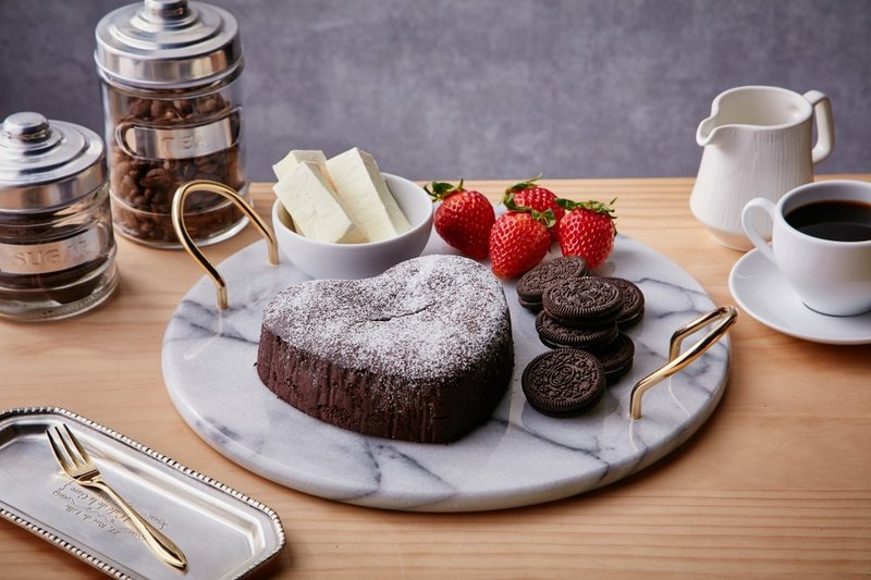 天然大理石金色托盘 /端盘/点心盘 - 浅碟/小碟子 - 石头 白色