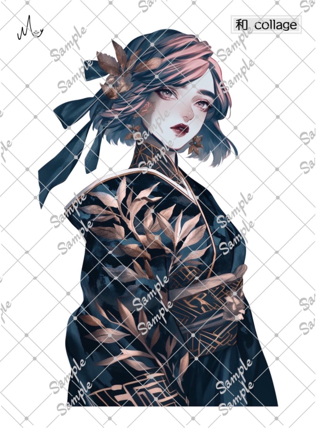 原创人物贴纸 和风系列 期间限定至1月10日 - 贴纸 - 纸 