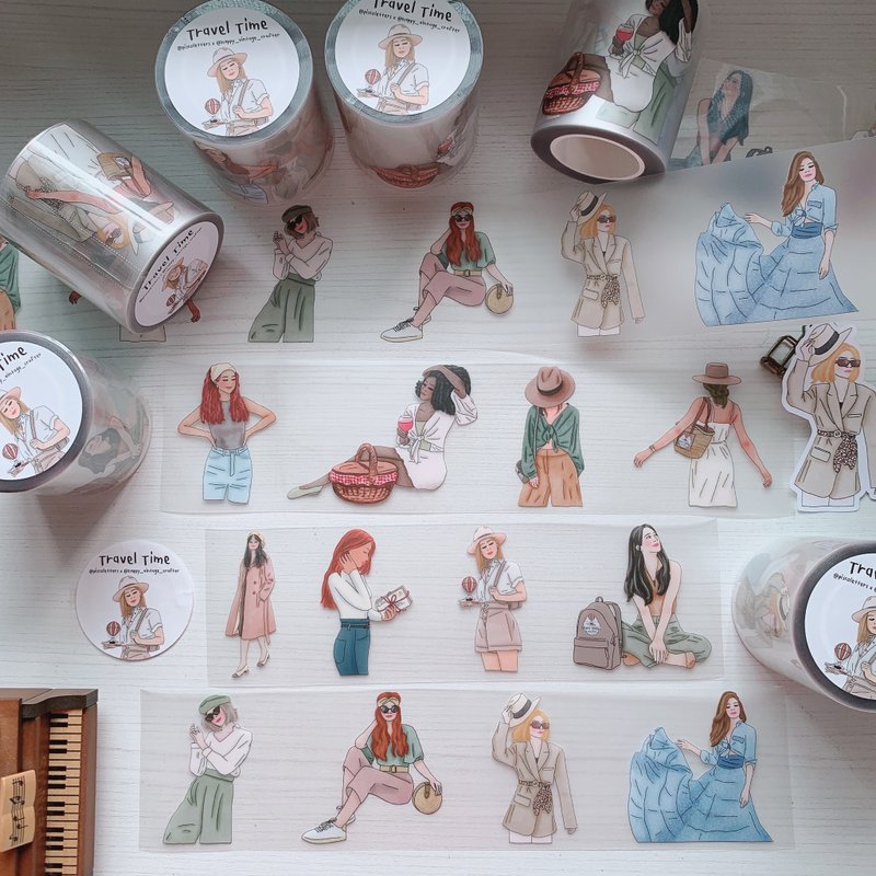 Travel Time PET 胶带 - 纸胶带 - 塑料 