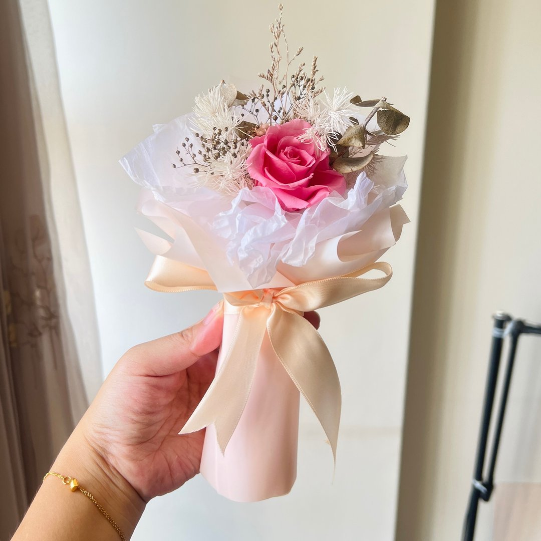 永生花教师节花束 情人礼物 永生玫瑰花束 情人小花束 女朋友礼物 - 干燥花/捧花 - 植物．花 