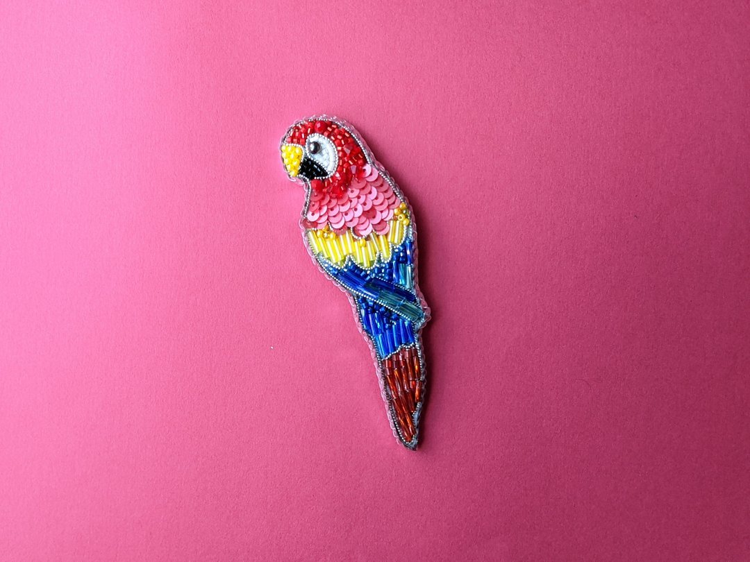 Parrot brooch - 胸针 - 铜/黄铜 