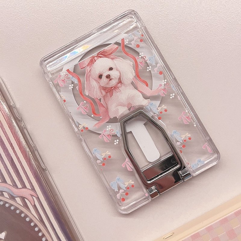 甜心小狗 温柔棉花糖系列 磁吸压克力卡套(附扣环支架) CSBS01 - 手机配件 - 压克力 多色