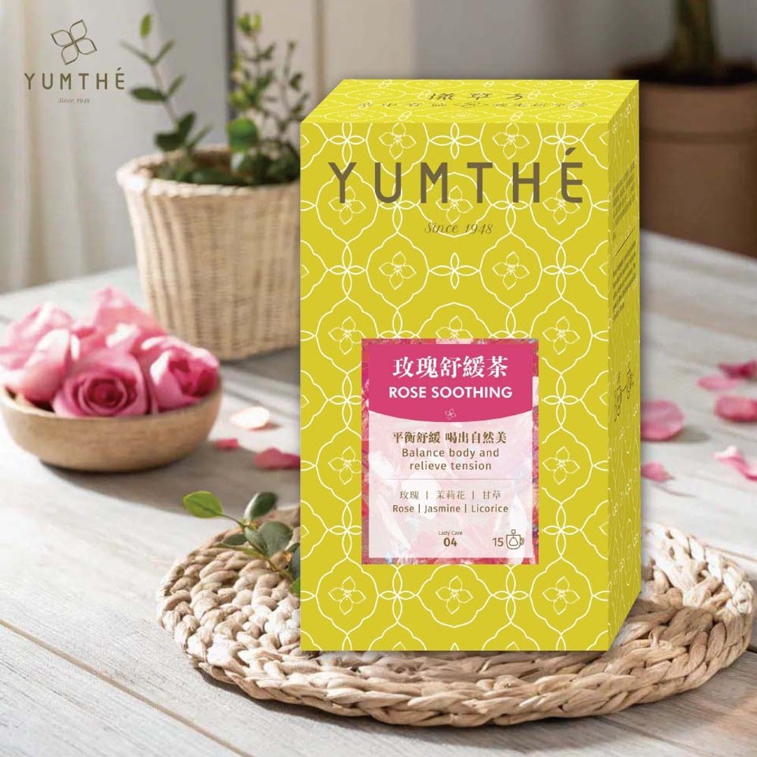 Yumthe【舒缓身心抗氧化】- 玫瑰舒缓茶 - 美容养颜 缓解压力 - 玫瑰 - 茶 - 纸 白色