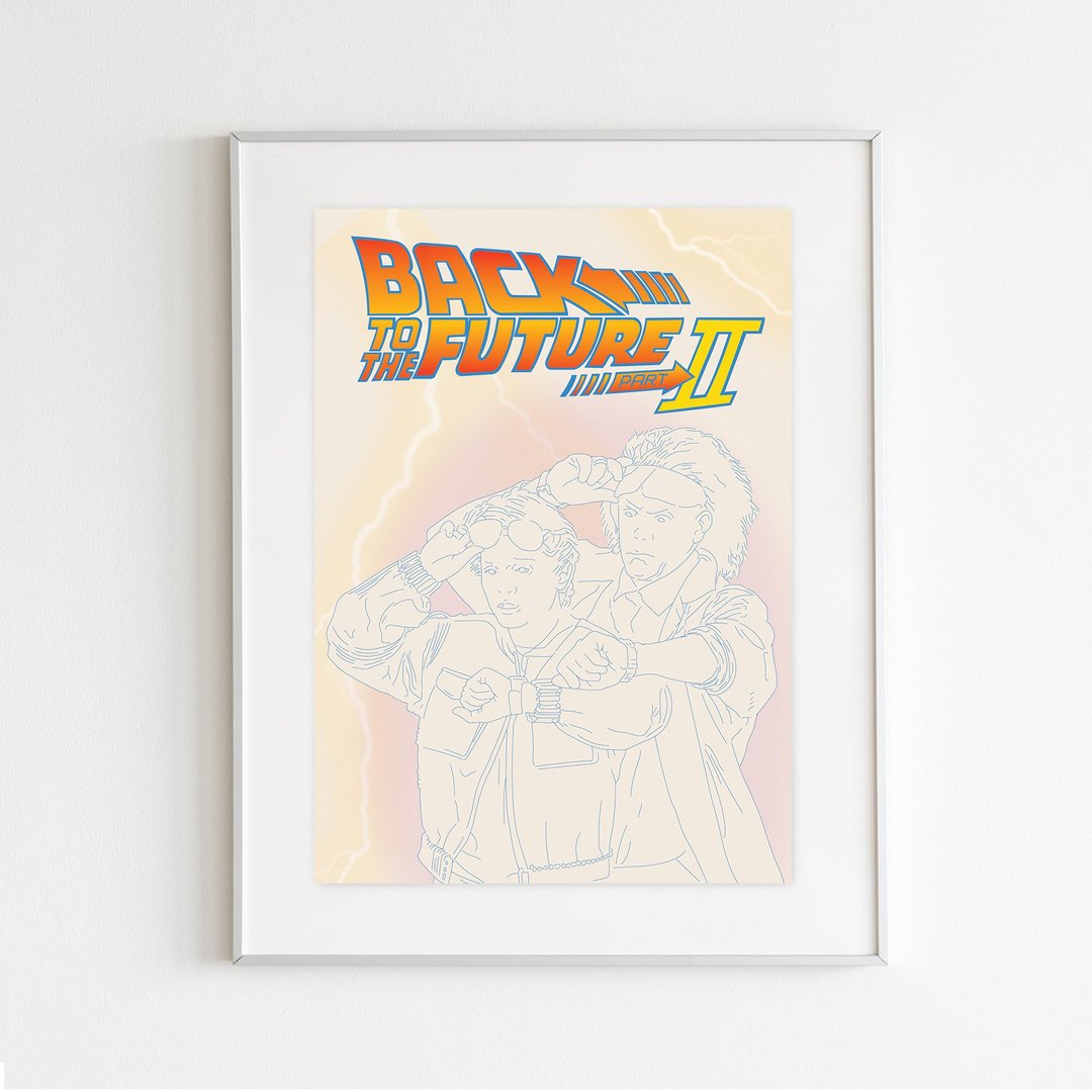 Movie Poster : Back to the future - 海报/装饰画/版画 - 纸 白色
