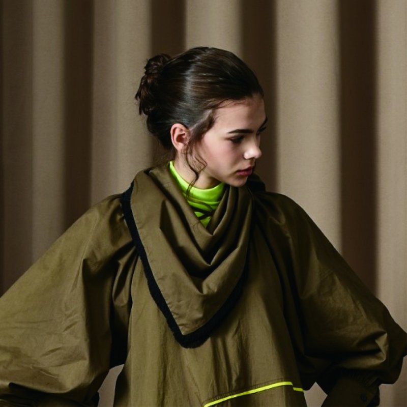 绿天军绿方巾 - 丝巾 - 棉．麻 绿色