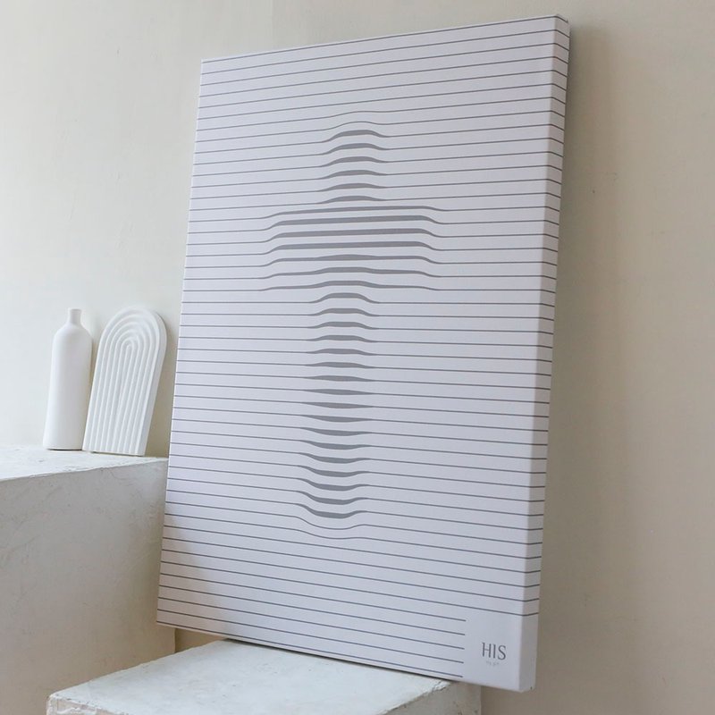 十字架无框画-大-条纹-C - 摆饰 - 其他材质 银色