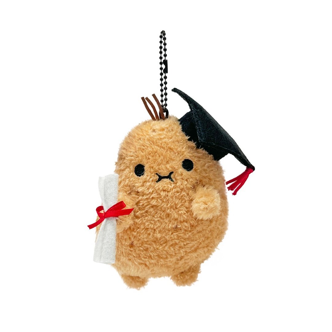 Graduation Ricespud Keyring 毕业生马铃薯 吊饰/钥匙圈 - 玩偶/公仔 - 聚酯纤维 黑色