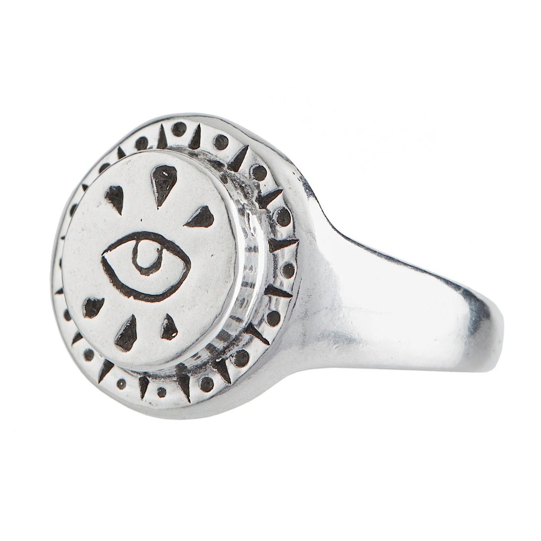 手工纯银全知之眼戒指 - LHN Jewelry - 戒指 - 纯银 银色