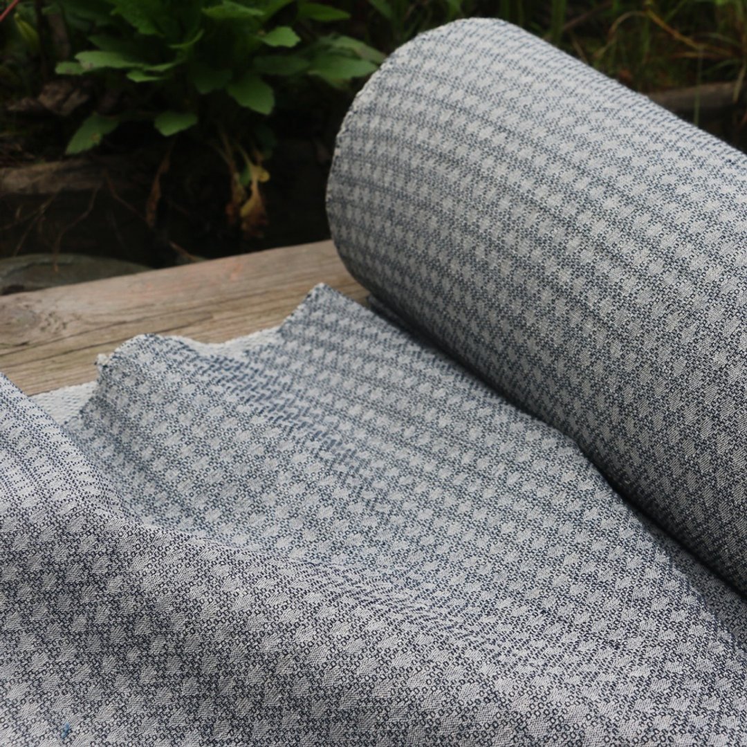 倚山人|色织土布手织布复古布料提花棉布服装配饰包包DIY宽45cm - 编织/刺绣/羊毛毡/裁缝 - 棉．麻 