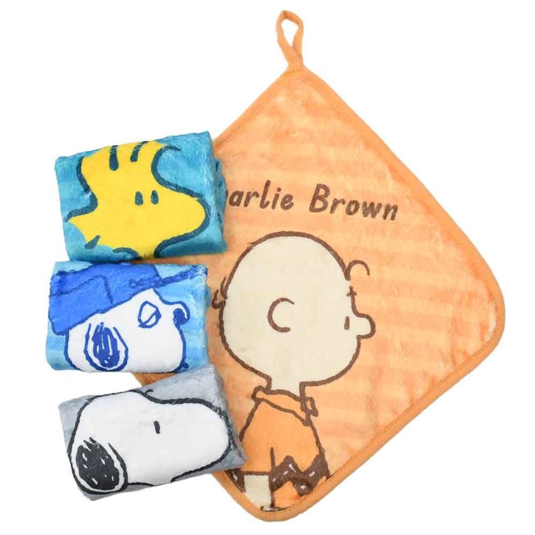 SNOOPY 史努比超细纤维印花小方巾 (5 入组)_25x25cm - 其他 - 其他材质 黑色
