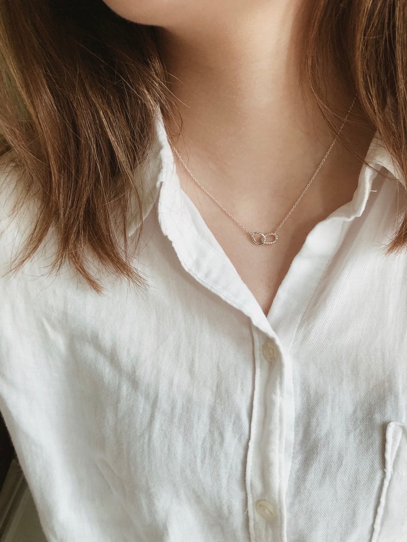 【DOUBLE】925纯银 一体成型项链 - 项链 - 纯银 银色