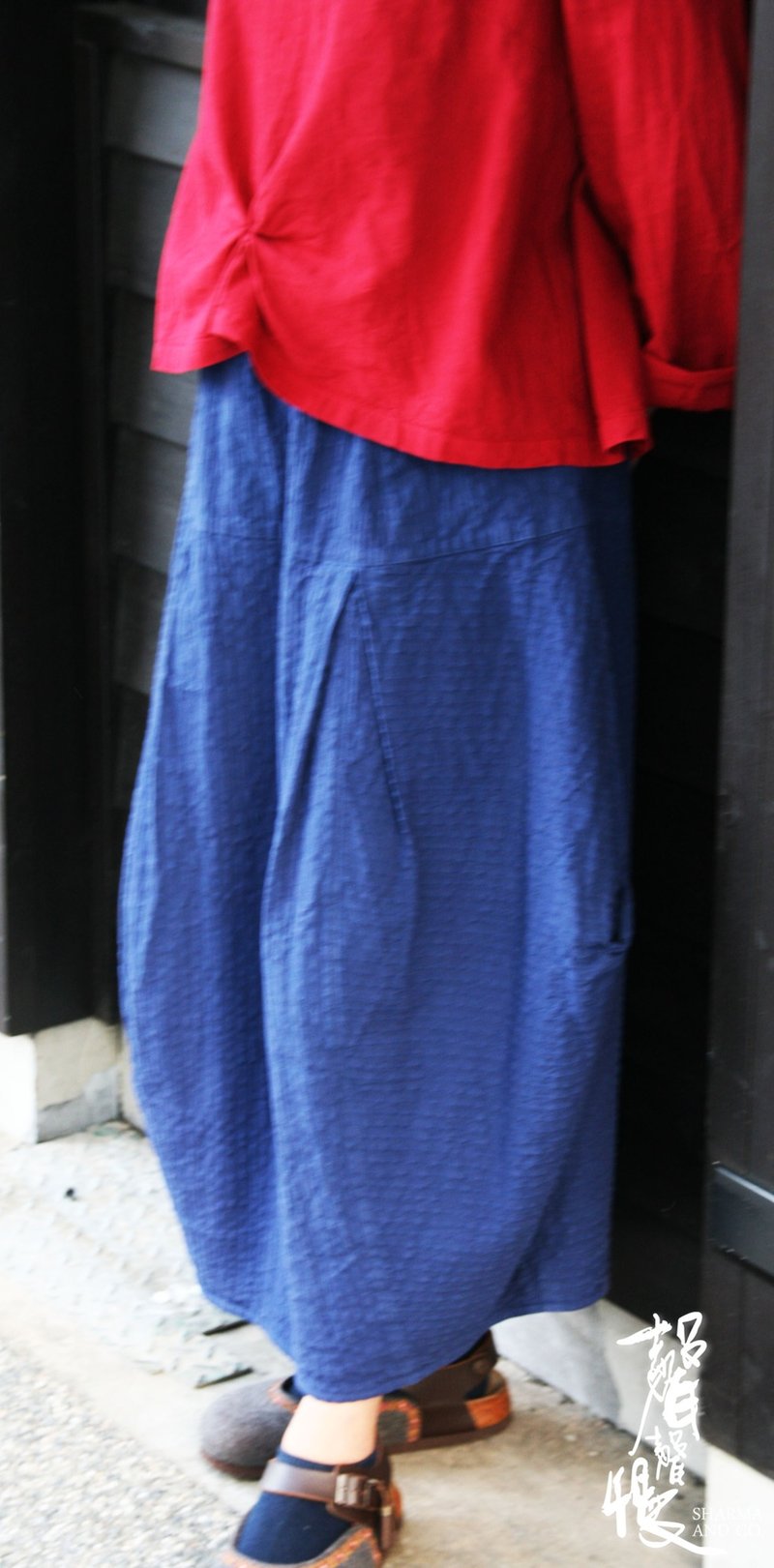 【声声慢】宽松棉麻气球裙 - 裙子 - 棉．麻 紫色