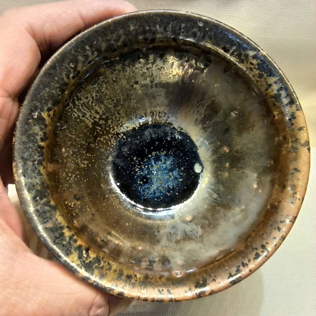 柴烧天目茶碗陈炫亨手作 - 茶具/茶杯 - 陶 金色