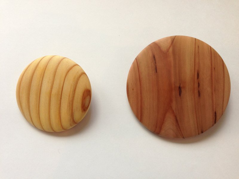 Broach S CEDER - 胸针 - 木头 