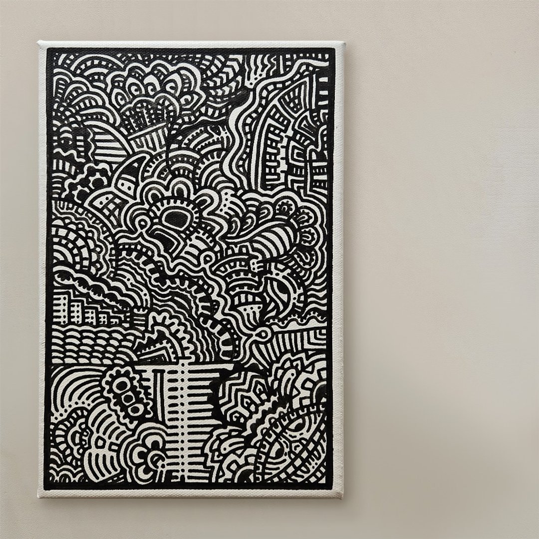 【画话‧河童画】图腾 编号NO.14 - 画框/相框 - 颜料 黑色