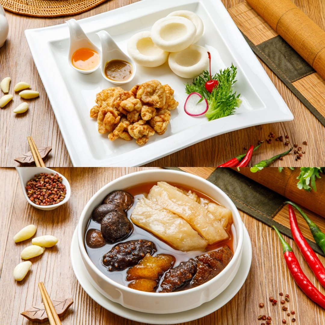 【彭园】年菜2件组(香菇花胶佐乌参+马夏拉双飨鸡) - 料理包 - 其他材质 