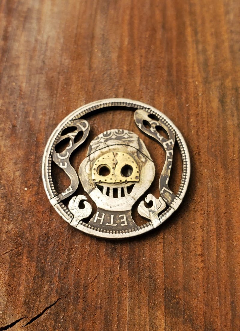 硬币改造吊坠 (主题: 心魔) - 吊饰 - 其他金属 银色