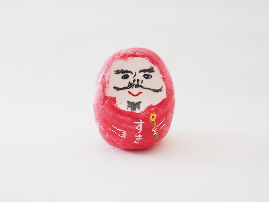 Confession daruma - 玩偶/公仔 - 粘土 红色