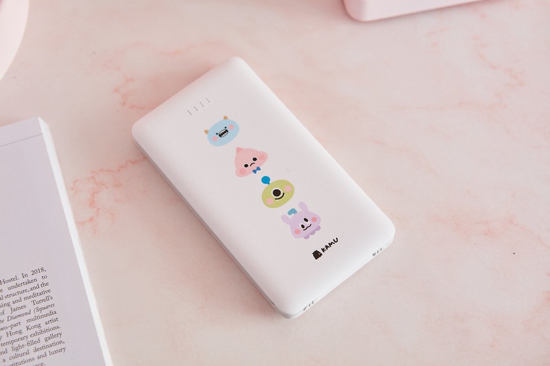 小怪兽系列 怪兽伙伴自带线款行动电源(10000mah) (送手机支架) - 充电宝/传输线 - 塑料 白色