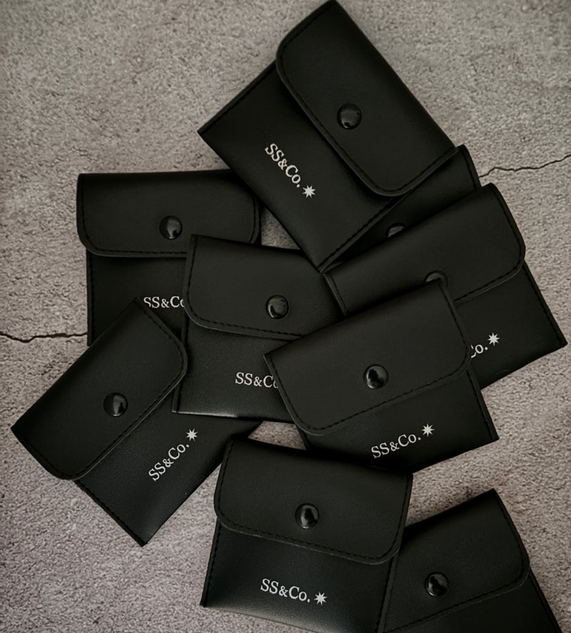 SS&CO | 皮革首饰袋 - 其他 - 人造皮革 黑色