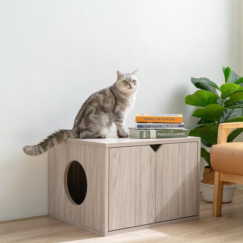 【安阁家】小宅猫厕所/猫砂柜(燕麦色) - 其他 - 纸 卡其色