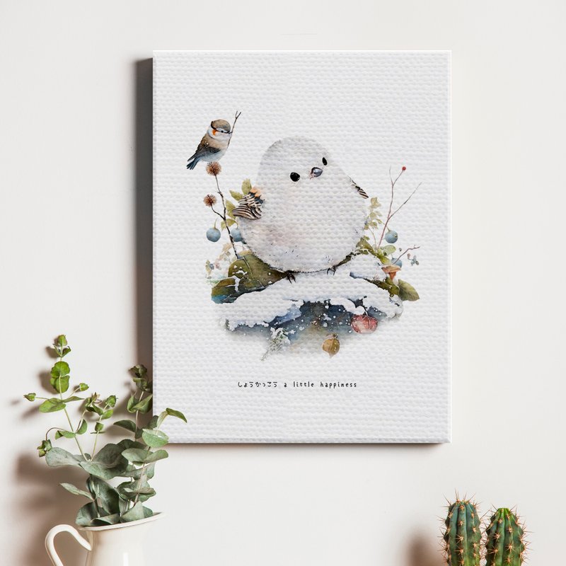 长尾山雀/画布/无框画/装饰/摆饰/送礼/纪念品 - 画框/相框 - 其他材质 白色