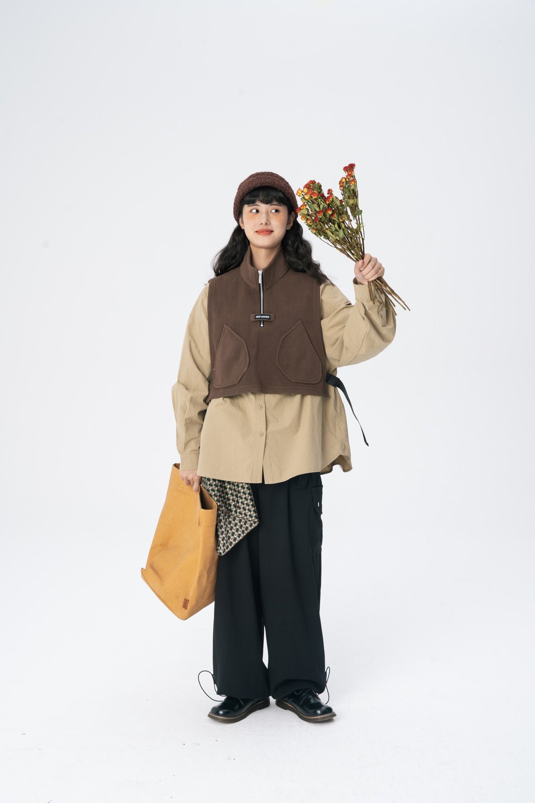 odd maker 摇粒绒短款口袋外搭背心马甲 - 女装背心 - 其他人造纤维 
