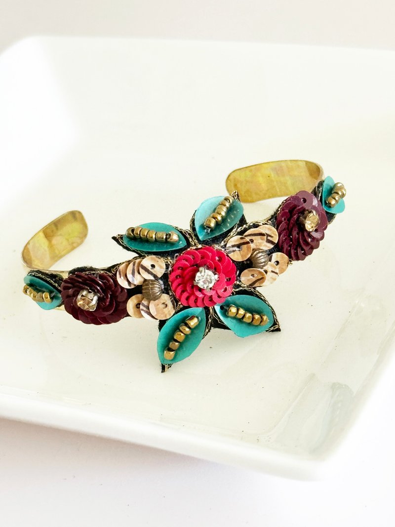 印度珠子及珠片手镯 - 手链/手环 - 其他材质 多色